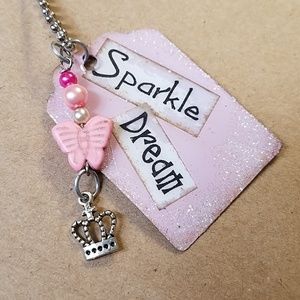 🌸 Sale 3/$10 Hand crafted tag necklace